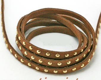 riveted cord 5mm chocolate cord 98 cm (approx.)