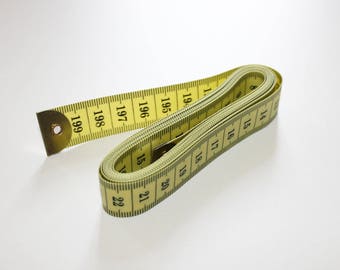 Tape 200 cm, 2 m sewing meter, yellow
