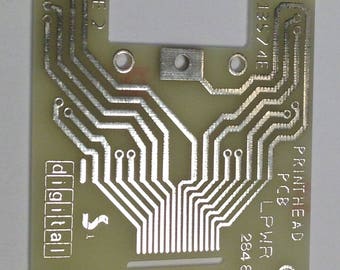 Vintage Loose Circuit Board (PCB) Yellow Silver approx 2-1/2" Square Pkg1 PCB2