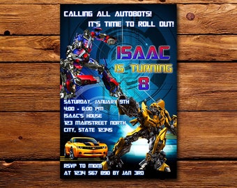 Transformer Invitation,Transformer Birthday,Transformer Birthday Invitation,Transformer Party,Transformer Printable,Transformer-211