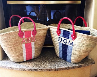 monogrammed toy basket