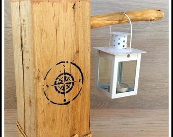 Candle lantern in Driftwood