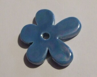 Turquoise flower ceramic 50 MM