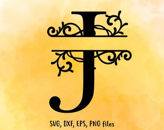 Download Split monogram j | Etsy