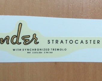 Fender strat decals gold waterslide 1960s