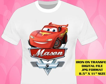 Cars Disney Birthday Shirt Design , Cars Disney Iron On Transfer DIY , Digital File Only , JPG Format , Cars Disney , Iron On Transfer