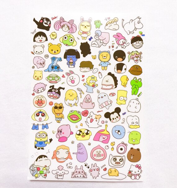 Korean Cute Stationery Diary Art Sticker 10sheets Animation