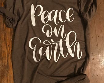 peace on earth christmas shirt