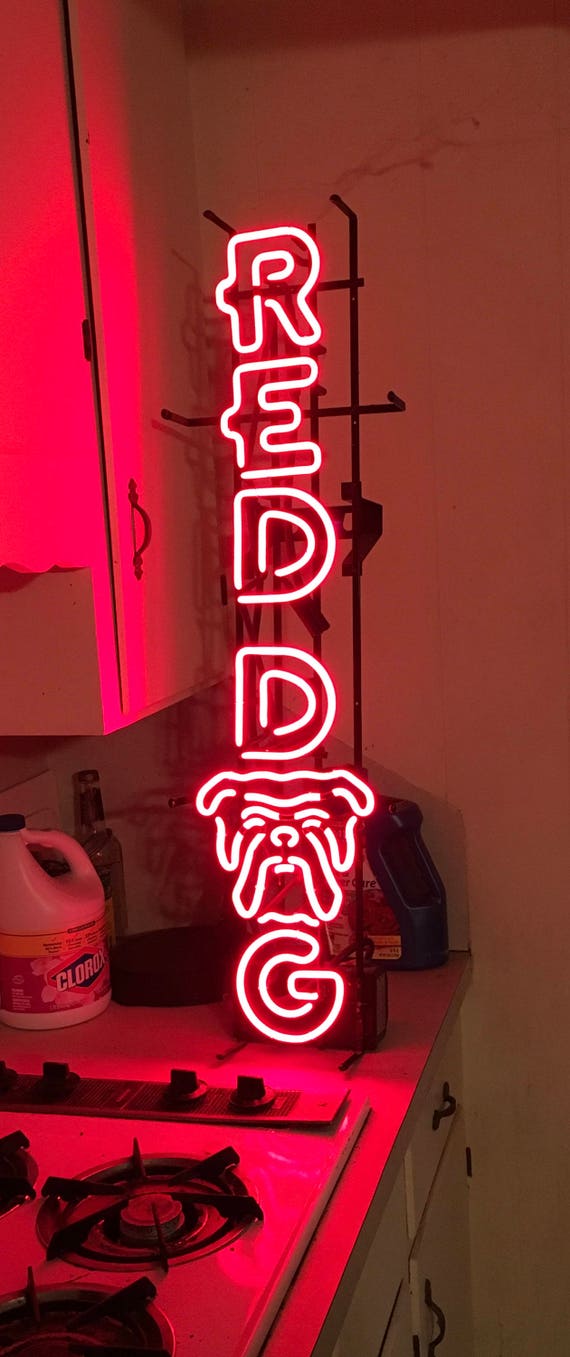 Red Dog Beer Neon Sign Neon Dog Red Beer Vintage Sign Cold Light Trade ...