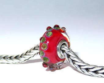 Luccicare Lampwork Bead - Drops - Lined with Sterling Silver