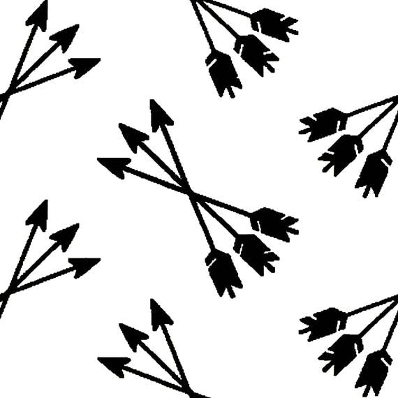 Artisan Handmade Arrow Black White Fleece Fiber Art Fabric Panel Blanket Accessories