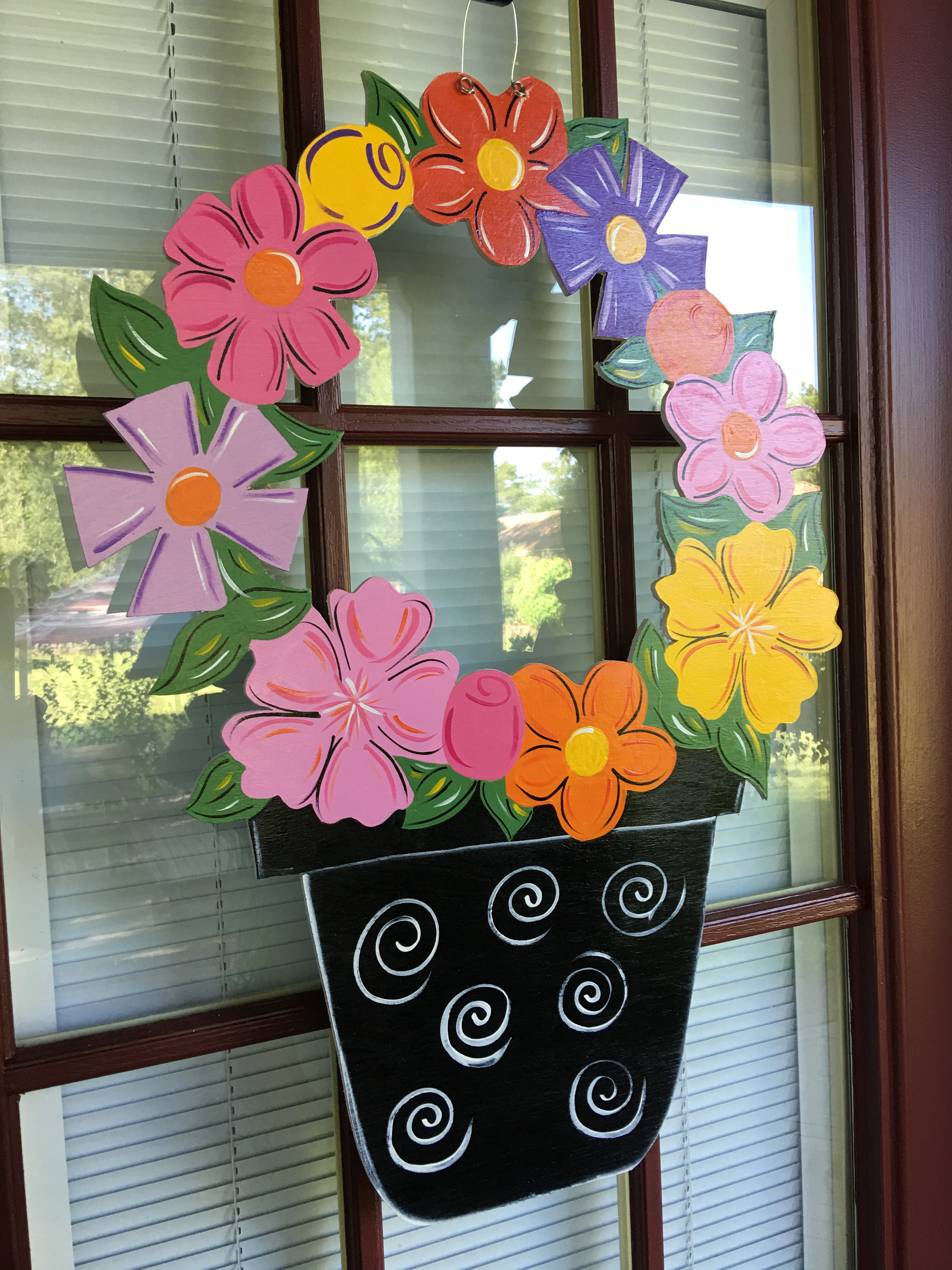 Front door decor door decorations flower bouquet spring