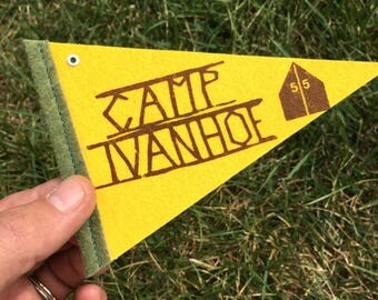 Camp Ivanhoe pennant inspired by Moonrise Kingdom