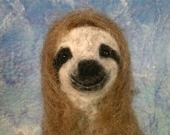 Three Toed Sloth Needle Felt