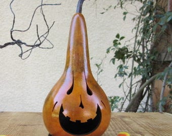 Halloween Gourd Jack O Lantern Primitive Pumpkin Decoration