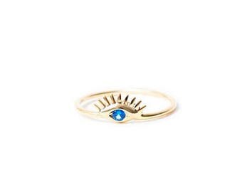 Evil Eye Ring | Gold Ring | Evil Eye Jewelry | Dainty Ring