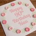 Quilled 90th birthday card handmade quilling 18th 21st