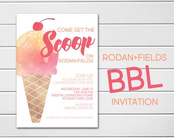 Rodan and Fields Invitation, Custom Party Invite, BBL, Personalized 5 x 7 invitation, Big Business Launch