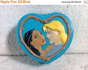 SUMMER SALE 1995 Disney Pocahontas Polly Pocket Bluebird Doll Compact Playset NO Dolls Inlcuded Just the Compact