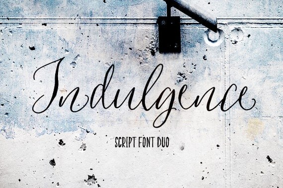 Calligraphy Font, Modern Calligraphy, Digital Fonts, Wedding Font, Invitation Font, Script Font, Digital Download, Indulgence