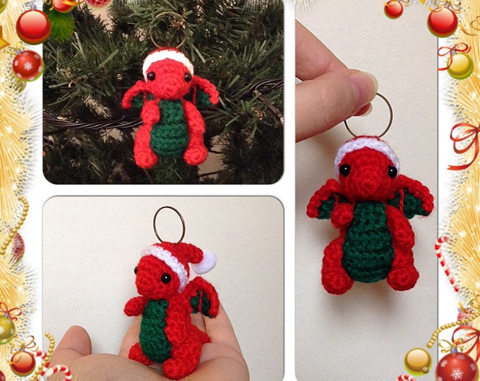 TinyChristmas Dragon Tree Ornament - Made to Order