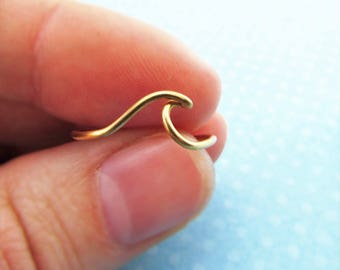 Wave Ring, Surf Ring, Beach Ring, Sterling or 14K Gold Filled, Beach Wave, Beach Jewelry, Surf Jewelry, Simple Silver Ring, Beach Wedding
