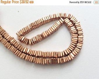 ON SALE 55% Pyrite Heishi Beads, Copper Pyrite Square Heishi Beads, Pyrite Spacer Beads, Pyrite Necklace, 5-6mm, 4 Inch - AGP185