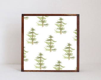 Pine tree art | Etsy