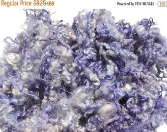 ON SALE Purple People Eater Coopworth Sheep Locks 3-5 Inches So Soft 1 Ounce Doll Hair Felting Spinning