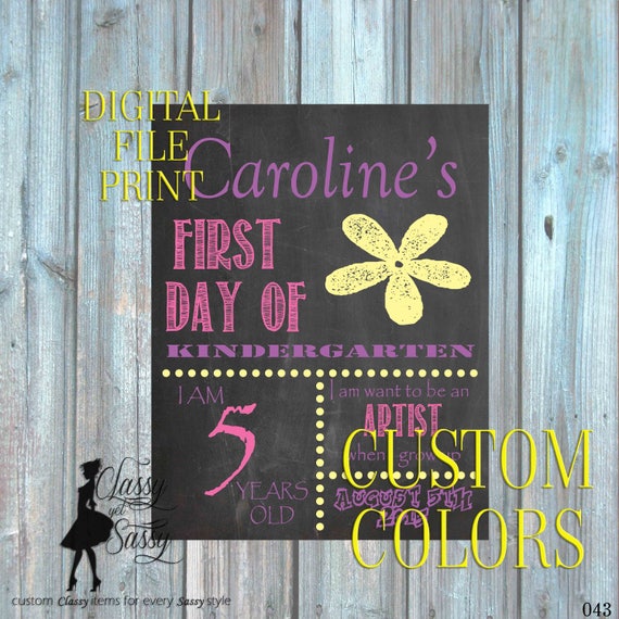 First Day Of School Chalkboard Sign 043
