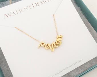 Name Necklace, Personalized Necklace, Personalized Jewelry, Name Bar Necklace, Initial Necklace, Gift for her, Best Selling Item, Birthday