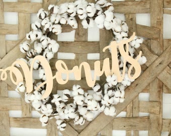 Donuts Wall Sign Donut Table Sign Gold Donut Sign Silver Donut Sign