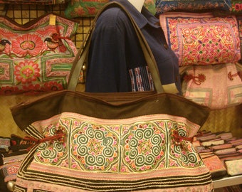 Tote/vintage -Tribal-Handmade Ethnic Hmong Bag 020