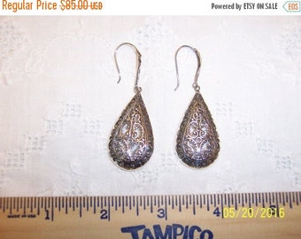 TWICE A YEAR, 25% Off Vintage Scroll and Filigree big earrings. Sterling silver.