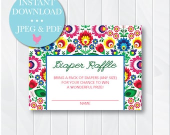 Fiesta diaper raffle | Etsy