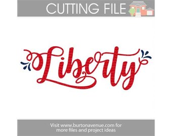 Liberty cut file for Cricut, Silhouette, Instant Download (eps, svg, gsd, dxf, ai, jpg, and png)