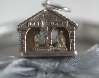 Vintage Silver Nuvo Weather Charm Wet and Dry Man and Lady