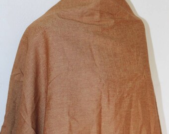 Mottled Brown chambray fabric