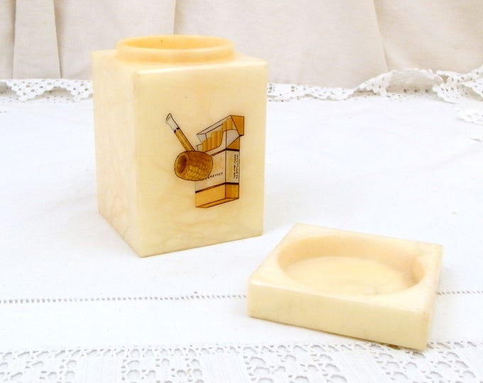 Vintage Mid Century Veined Alabaster Pipe Tobacco / Cigarette Rectangular Box, 1960s Stone Container, Retro Home Interior Decor, 1970s Box Vintage Mid Century Veined Alabaster Pipe Tobacco / Cigarette Rectangular Box, 1960s Stone Container, Retro Home Interior Decor, 1970s Box