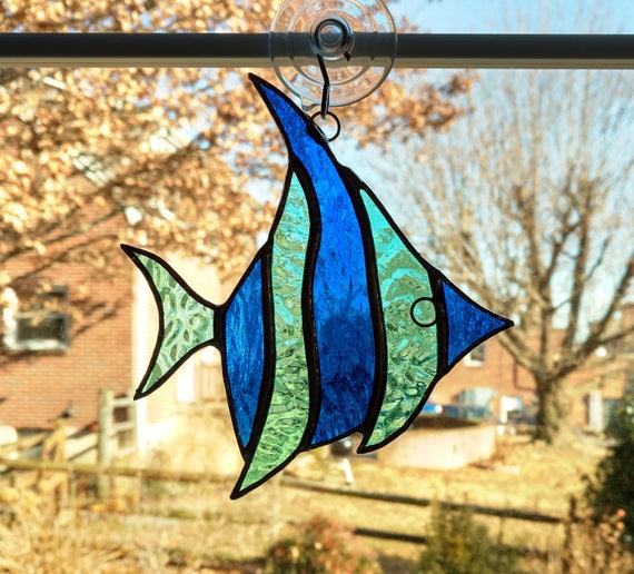 Stained Glass Fish Suncatcher Angel Fish Fish Ornament