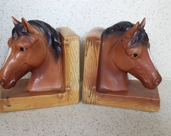 Lefton Horse Head Bookends