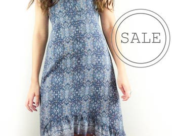 Blue gypsy dress, blue print maxi dress, blue boho maxi dress, blue sexy dress, blue festival dress, blue hippie dress, blue maxi dress