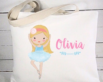 Dance Tote, Personalized Girls Tote, Dancer Bag, Dance Bag, Dancer Tote, Ballet Tote, Ballet Bag, Personalized Ballet Bag, RyElle, Tote, Bag