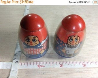 20 percent off 3 day sale Vintage Weebles Raggedy Ann And Andy Dolls Toys 1970s Used