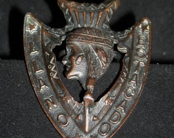 Vintage Native American Copper Arrowhead LLANO, TEXAS Boy Scout Scarf Slide