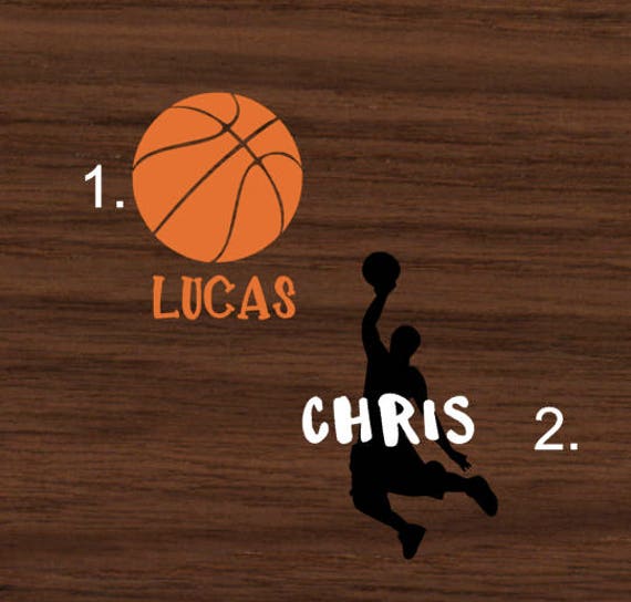 Personalized Basketball with Name Decal Basketball Themed