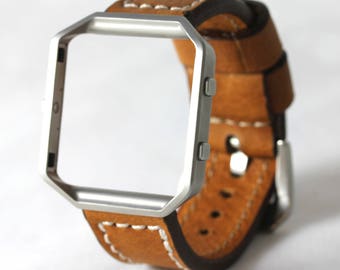Brown-FitBit Blaze Leather Bracelet - Fit bit Blaze Band