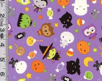 Cute Halloween Dog Collar, Purple with Pumpkins, Witches, Ghosts, Owls, Black Cats Dog Collar, Fun Girl Female Wide Collar, Small to XXL