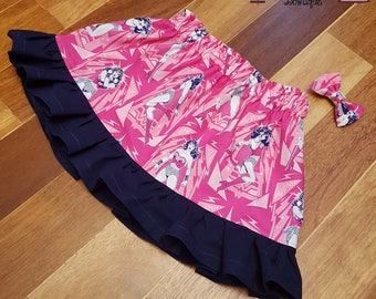 Wonder Woman Skirt and Mini bow