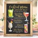 Digital Printable Wedding Bar Menu Sign Signature Drinks